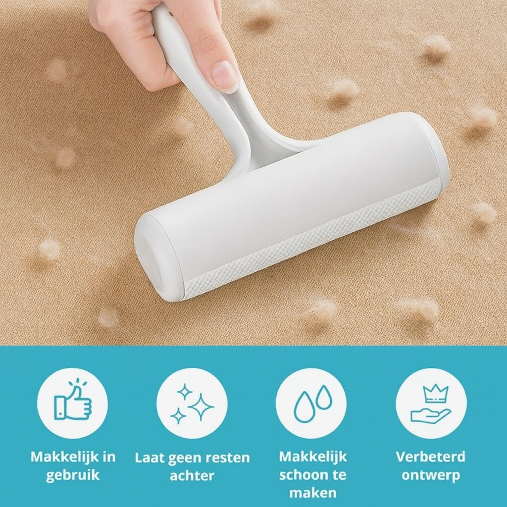 Harenverwijderaar Roller – Zelfreinigende Dierenvacht Roller voor Hond & Kat