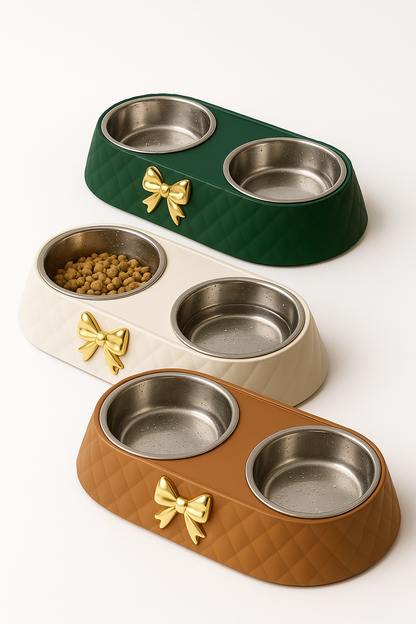 Dubbele Voer- & Drinkbak voor Honden en Katten – Antislip & Duurzaam Ontwerp